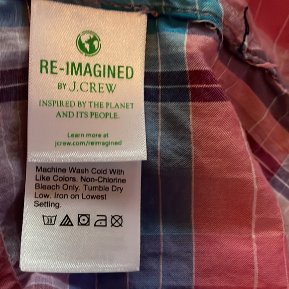 Re-Imagined by J. Crew Classic Popover Half-Button, Long Sleeve Top, Size S - Picture 14 of 15